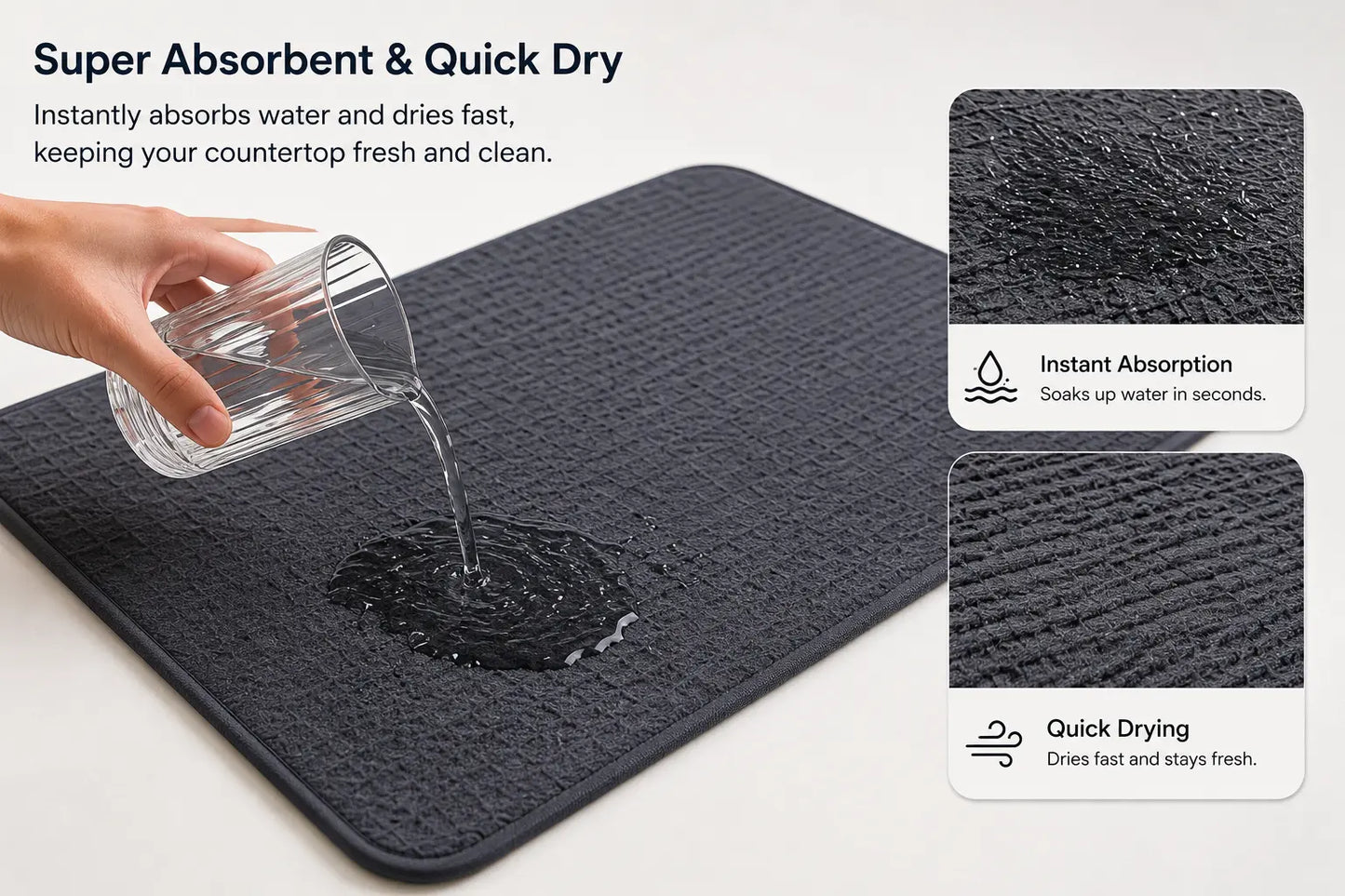 Shopexprs - Water Absorbent Mat for Kitchen (1+1 FREE)
