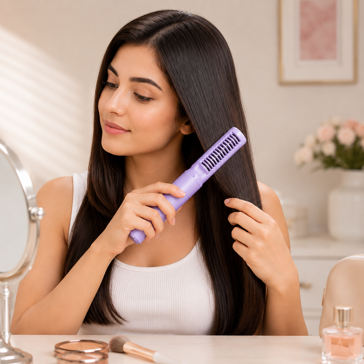 Shopexprs - Compact Hair-Comb Straightener